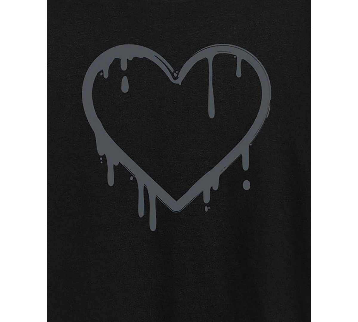 Hybrid Apparel Trendy Plus Size Graffiti Heart Graphic T-shirt