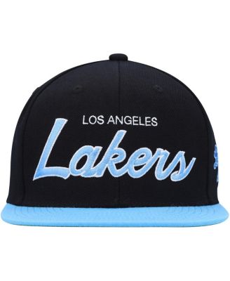 Men's Black Los Angeles Lakers Hardwood Classics MVP Team Script 2.0 Snapback Hat
