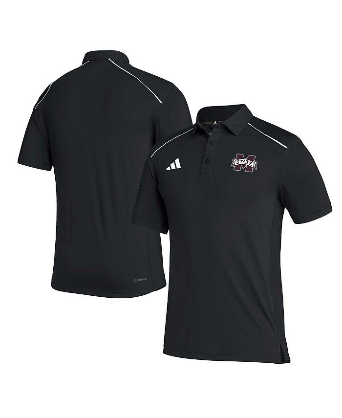 adidas Men's Black Mississippi State Bulldogs Coaches AEROREADY Polo Shirt Macy's