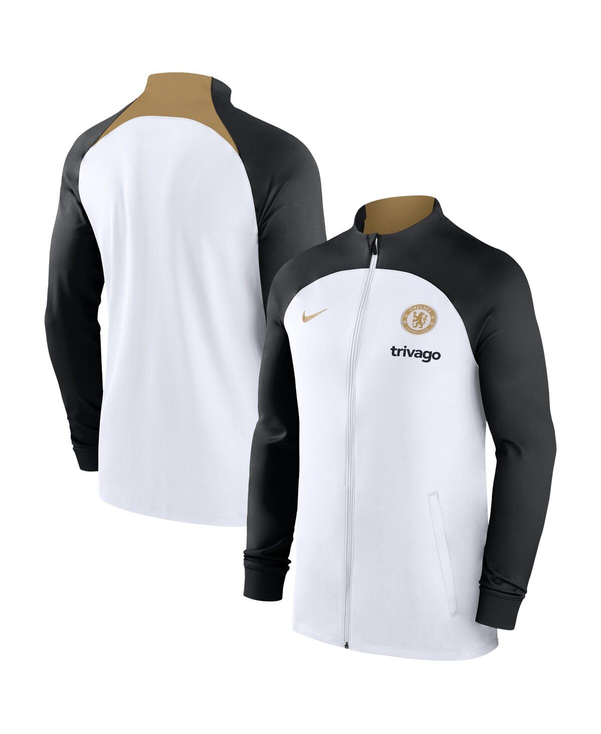 Nike Men's  White Chelsea 2023/24 Strike Raglan Performance Full-zip Track Jacket