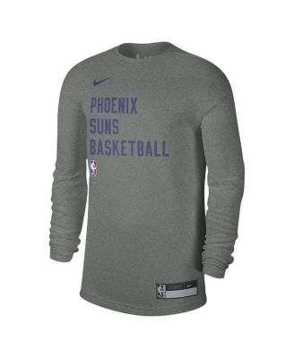 Men's and Women's Heather Gray Phoenix Suns 2023 Legend On-Court Practice long sleeve