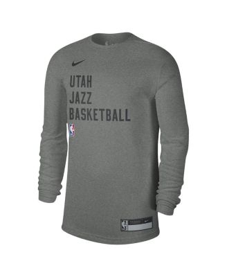 Men's and Women's Heather Gray Utah Jazz 2023 Legend On-Court Practice long sleeve