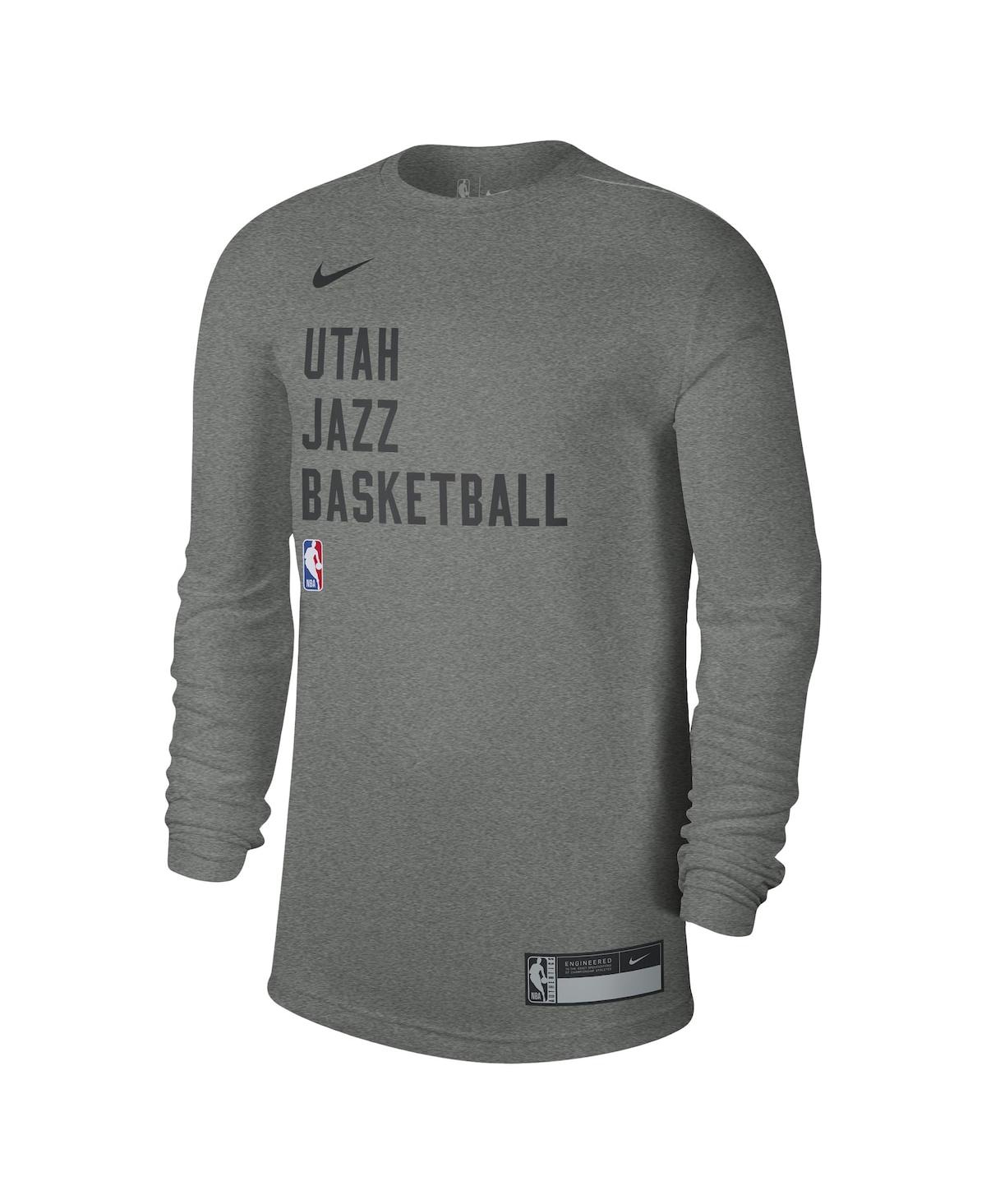 Nike Men's And Women's Heather Gray Brooklyn Nets 2023/24 Legend On-court Practice Long Sleeve T-shirt In Heather Gray