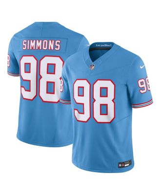Men's Jeffery Simmons Light Blue Tennessee Titans Oilers Throwback Vapor F.U.S.E. Limited Jersey