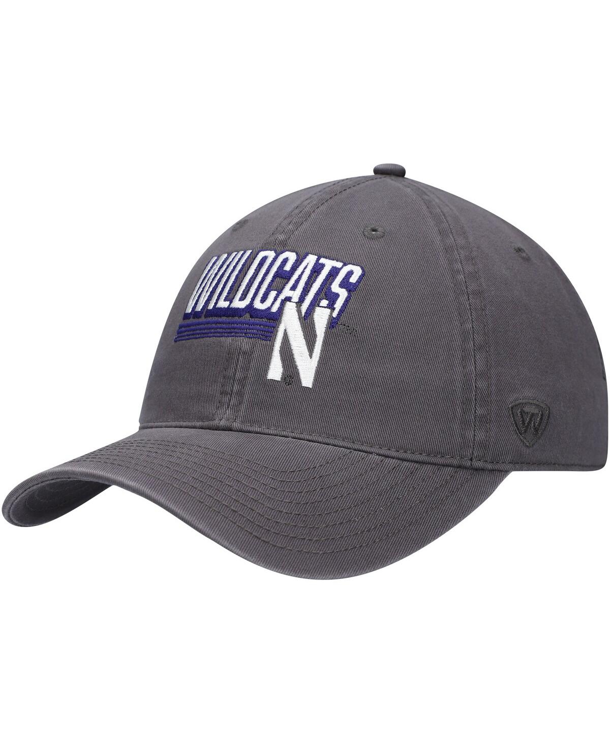 Men's Top of the WorldNorthwestern Wildcats Slice Adjustable Hat - Charcoal