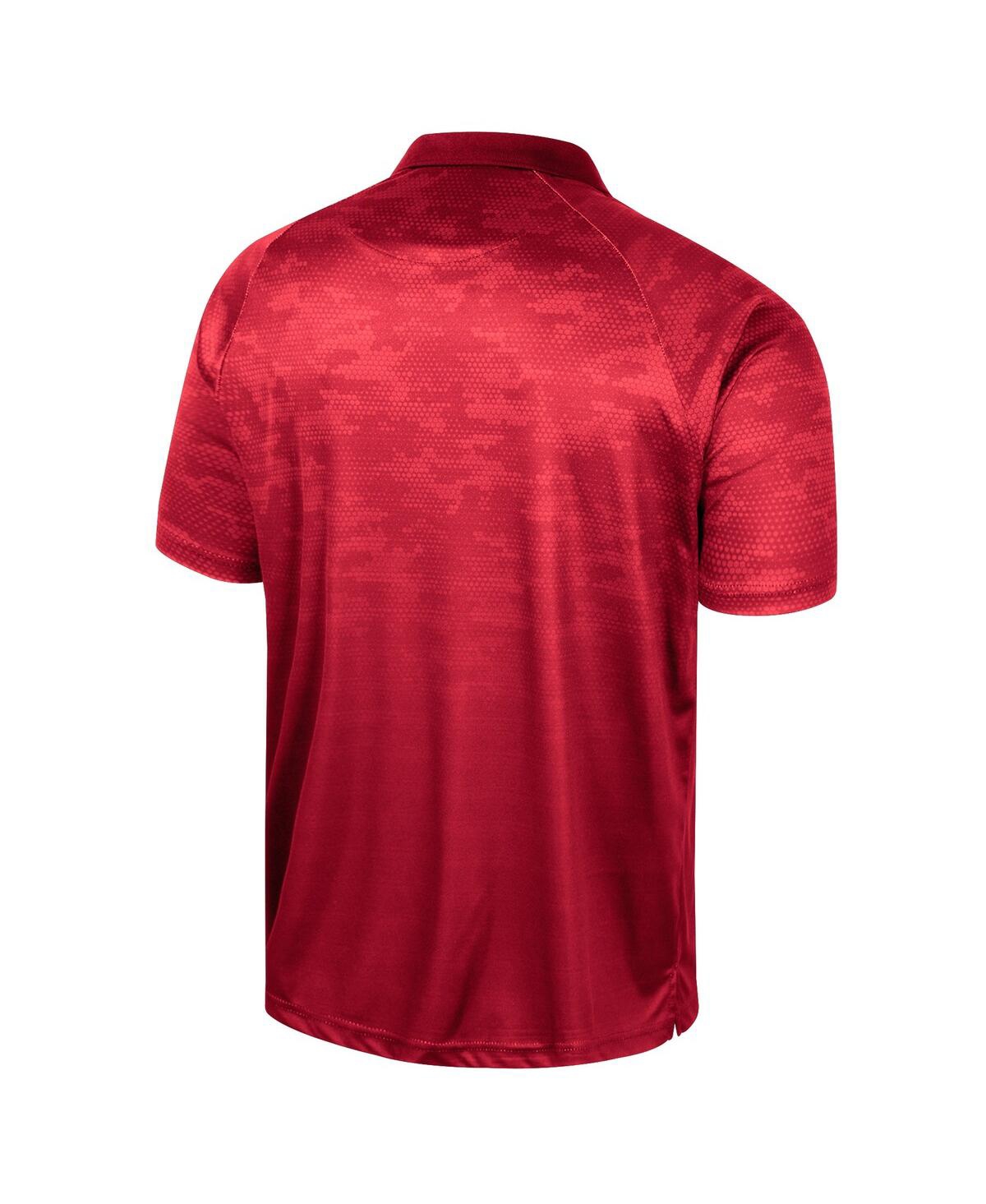 Shop Colosseum Men's  Red Maryland Terrapins Honeycomb Raglan Polo Shirt