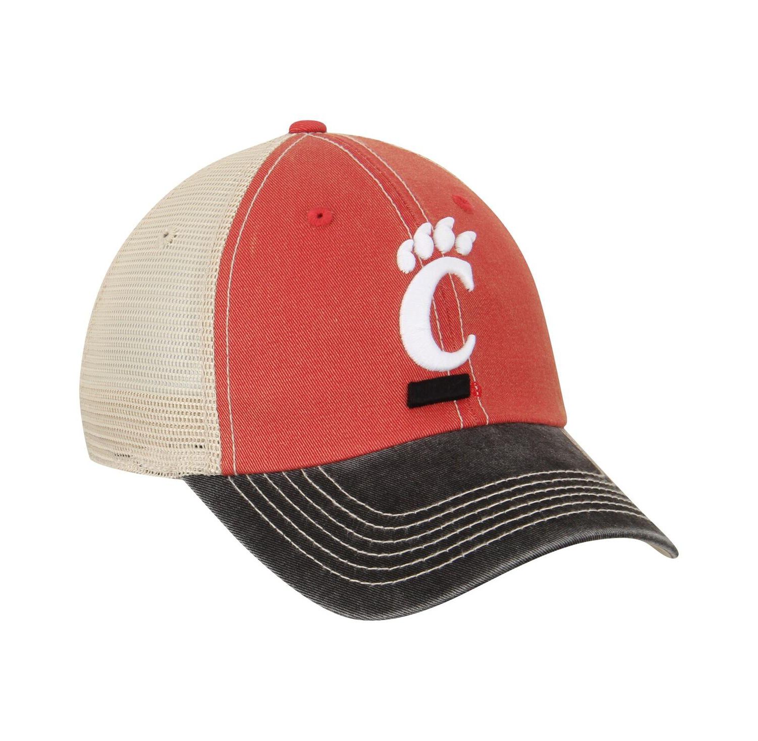 Men's Cream, Black Cincinnati Bearcats Offroad Trucker Adjustable Hat