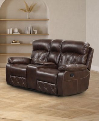 Wallace 73" Faux Leather Manual Recliner Loveseat