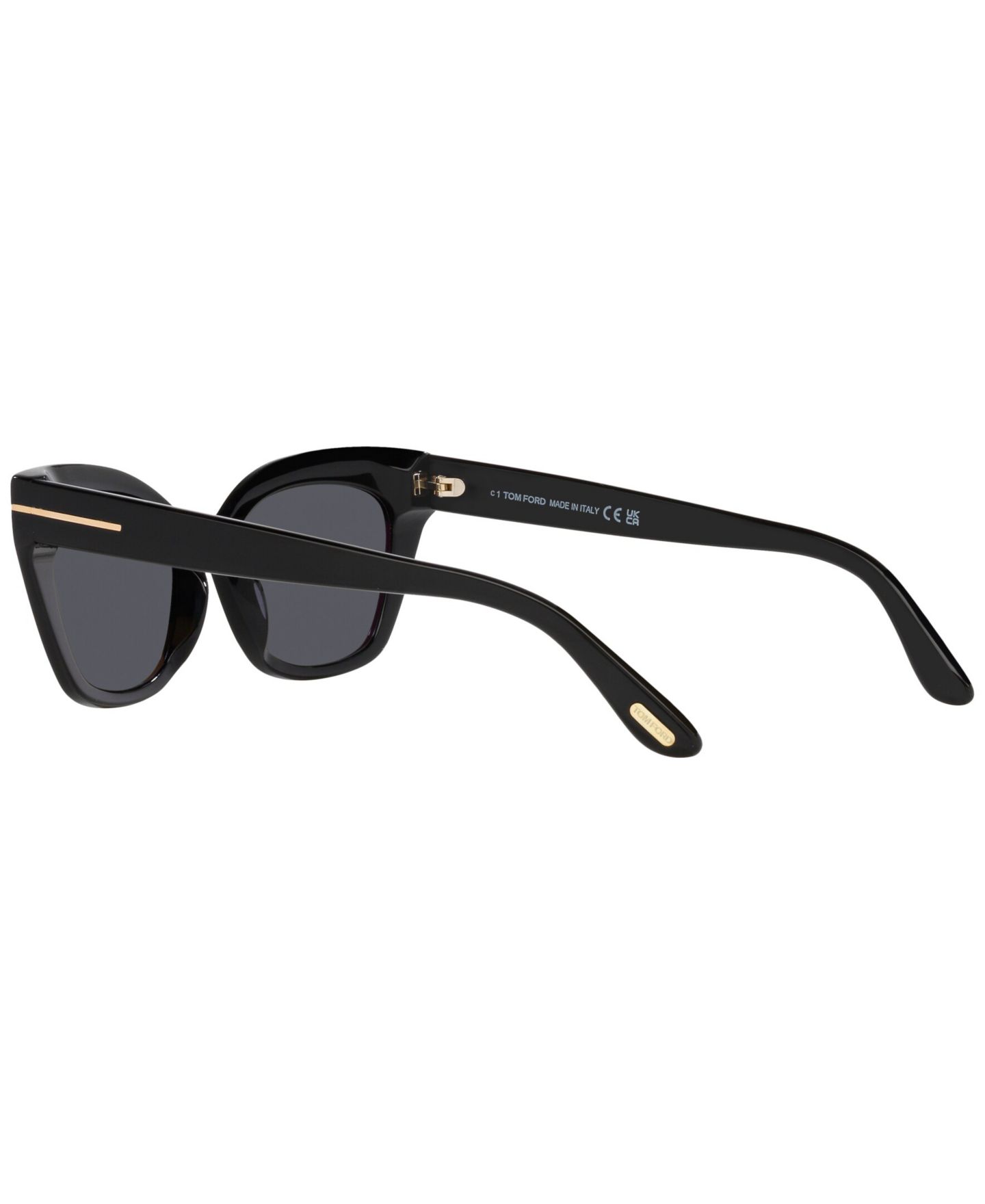 Женские солнцезащитные очки Tom Ford Juliette, цвет: Блестящий чёрный — фото 6