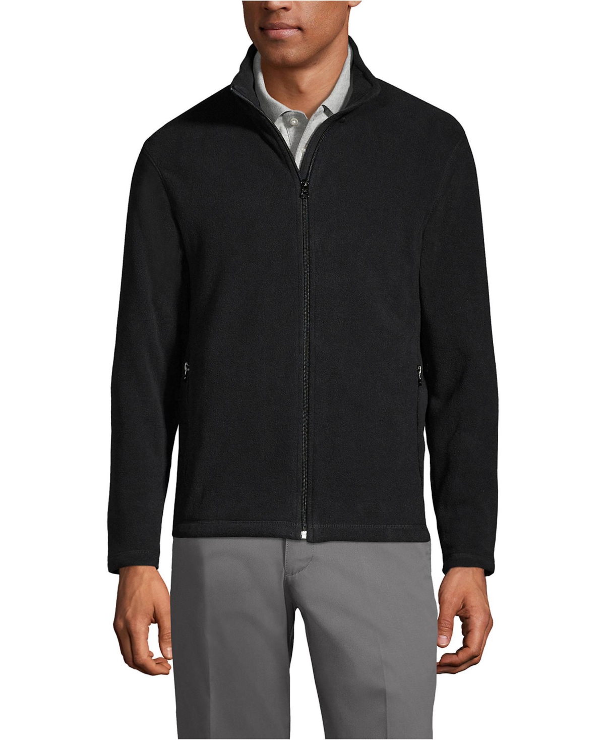 Lands' End Men's Full-Zip Mid-Weight Fleece Jacket