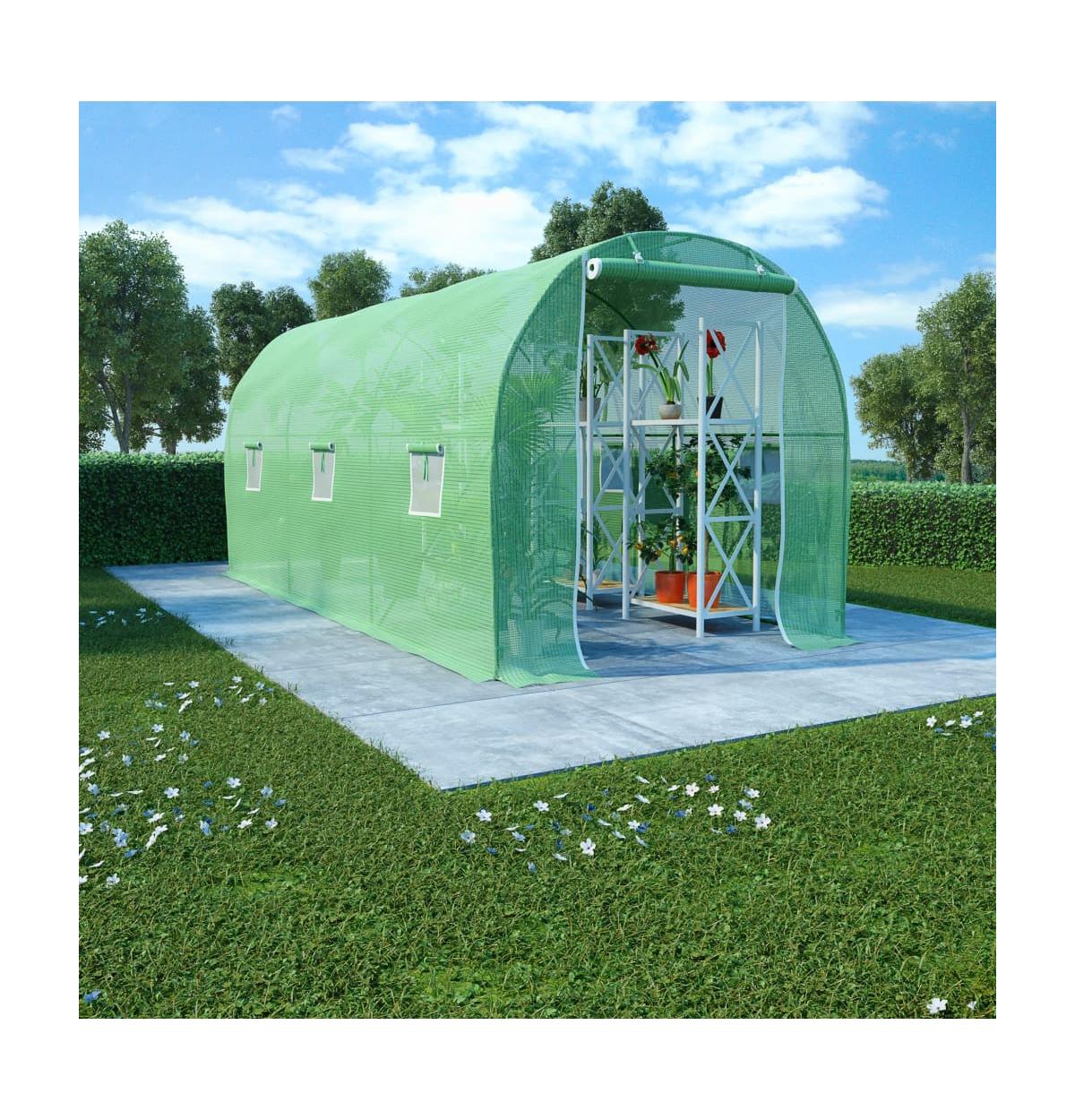 vidaXL Greenhouse 96.9 ft² 14.8'x6.6'x6.6'