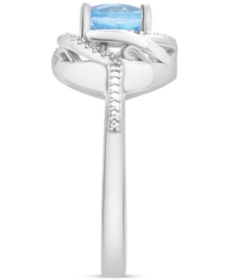 2-Pc. Set Pink Amethyst (1-1/2 ct. t.w.) & Diamond Accent Spiral Pendant Necklace & Matching Ring in 14k Rose Gold-Plated Sterling Silver (Also in Blue Topaz & Citrine)