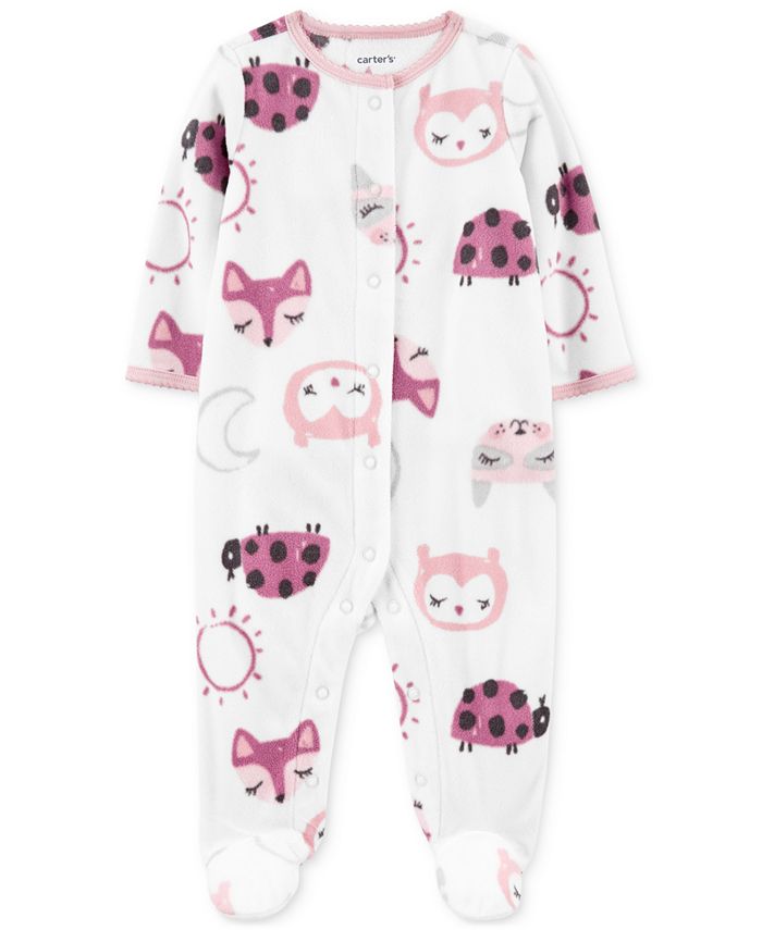 Carter s Baby Girls Fleece Footed Sleep Play Macy s