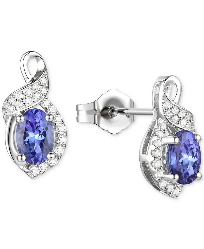 Macy's Tanzanite (3/4 ct. t.w.) & Lab-Created White Sapphire (1/6 ct. t ...