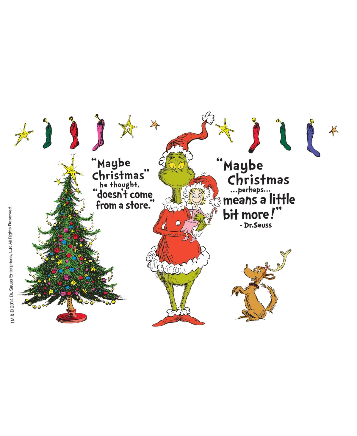 Tervis Dr. Seuss Grinch Christmas Holiday Quote Made in Usa Double Walled Insulated Tumbler Travel Cup Keeps Drinks Cold & Hot, 16oz, Classic