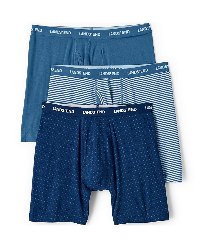Lands' End Men's Comfort Knit Boxer 3 Pack - Macy's