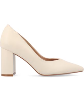 Women's Simonne Block Heel Pointed Toe Pumps