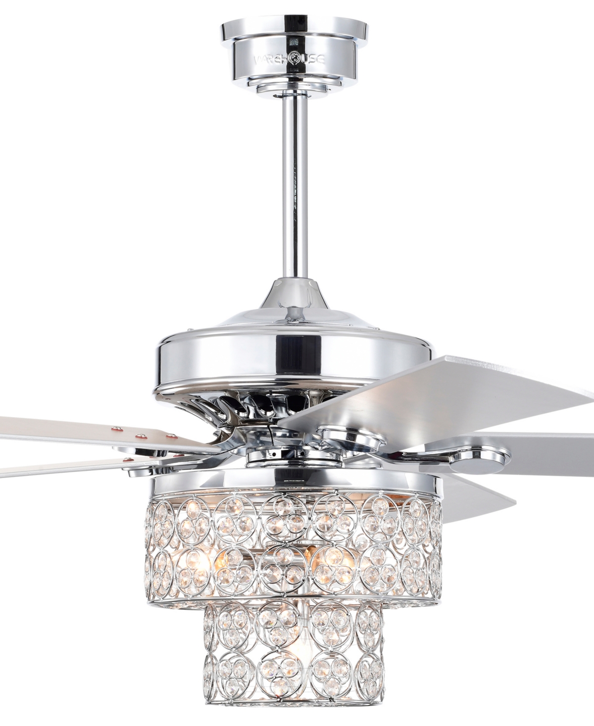 Home Accessories Caderina 52" 4-light Indoor Ceiling Fan With Light Kit And Remote In Chrome