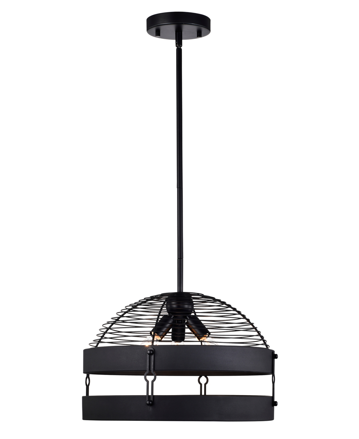Home Accessories Ivana 17" 3-light Indoor Chandelier With Light Kit In Matte Black
