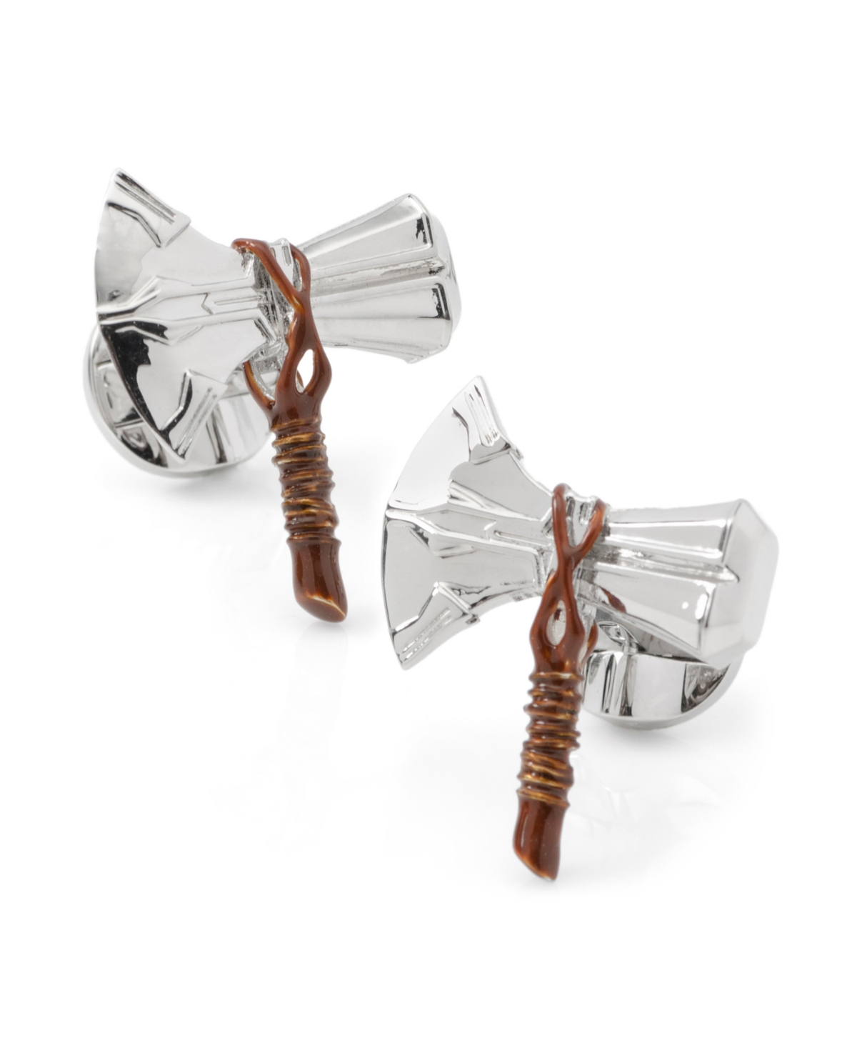 Men's 3D Stormbreaker Cufflinks - Silver