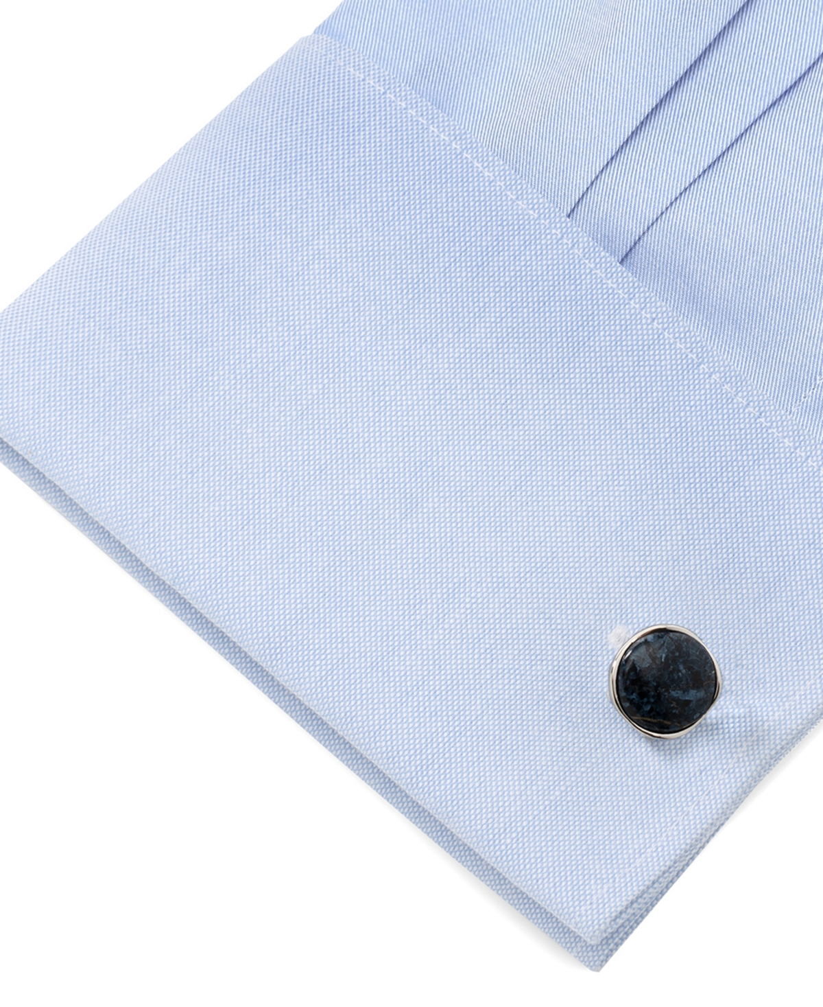 Shop Ox & Bull Trading Co. Men's Sterling Silver Classic Formal Pietersite Cufflinks In Navy