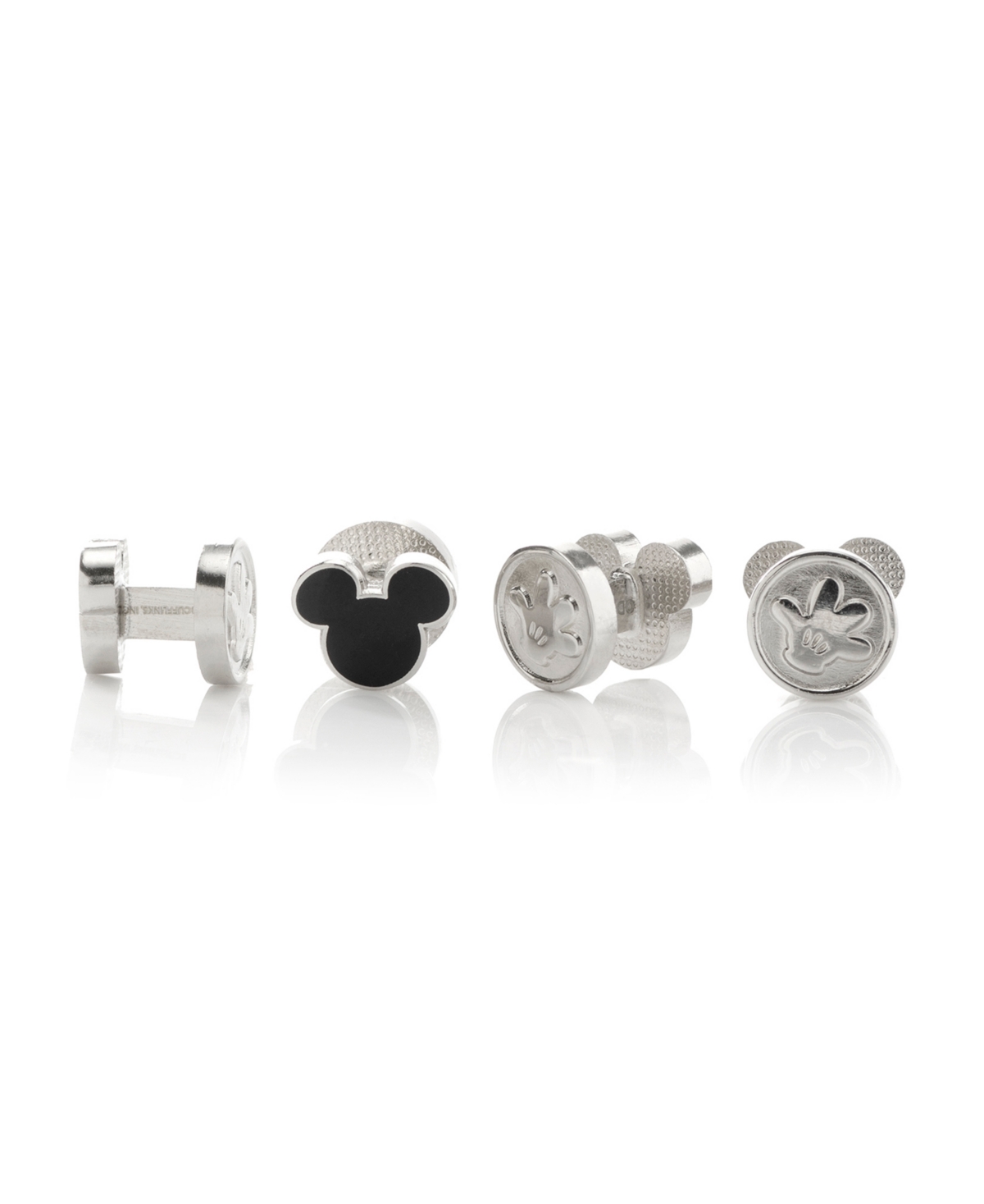 Shop Disney Men's Mickey Mouse Silhouette Studs Set, Pack Of 4 In Black
