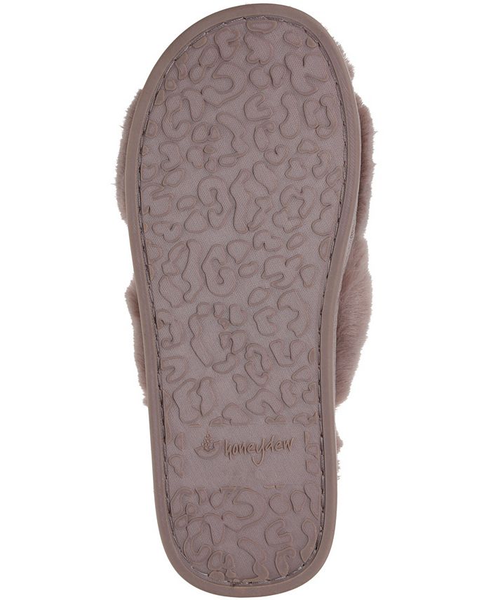 Honeydew Women's Plush XBand Slide Slippers Macy's