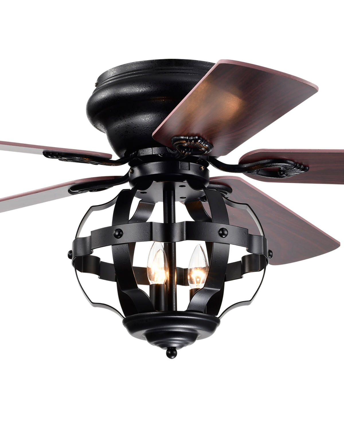 Home Accessories Haley 52" 3-light Indoor Ceiling Fan With Light Kit In Black