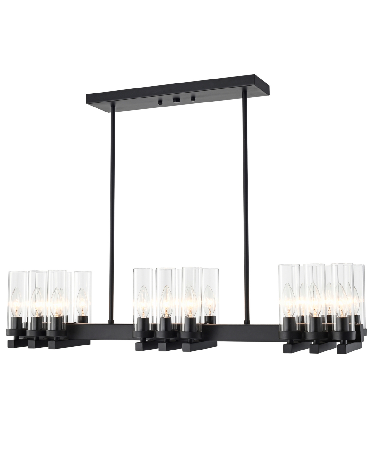 Home Accessories Edana 36" 18-light Indoor Chandelier With Light Kit In Matte Black