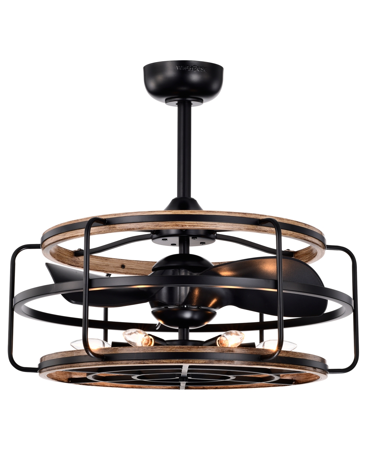 Home Accessories Amable 26" 6-light Indoor Ceiling Fan With Light Kit And Remote In Matte Black