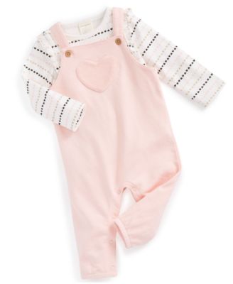 First Impressions Baby Girls Stripe Top and Coverall 2 Piece Set Created for Macy s Macy s