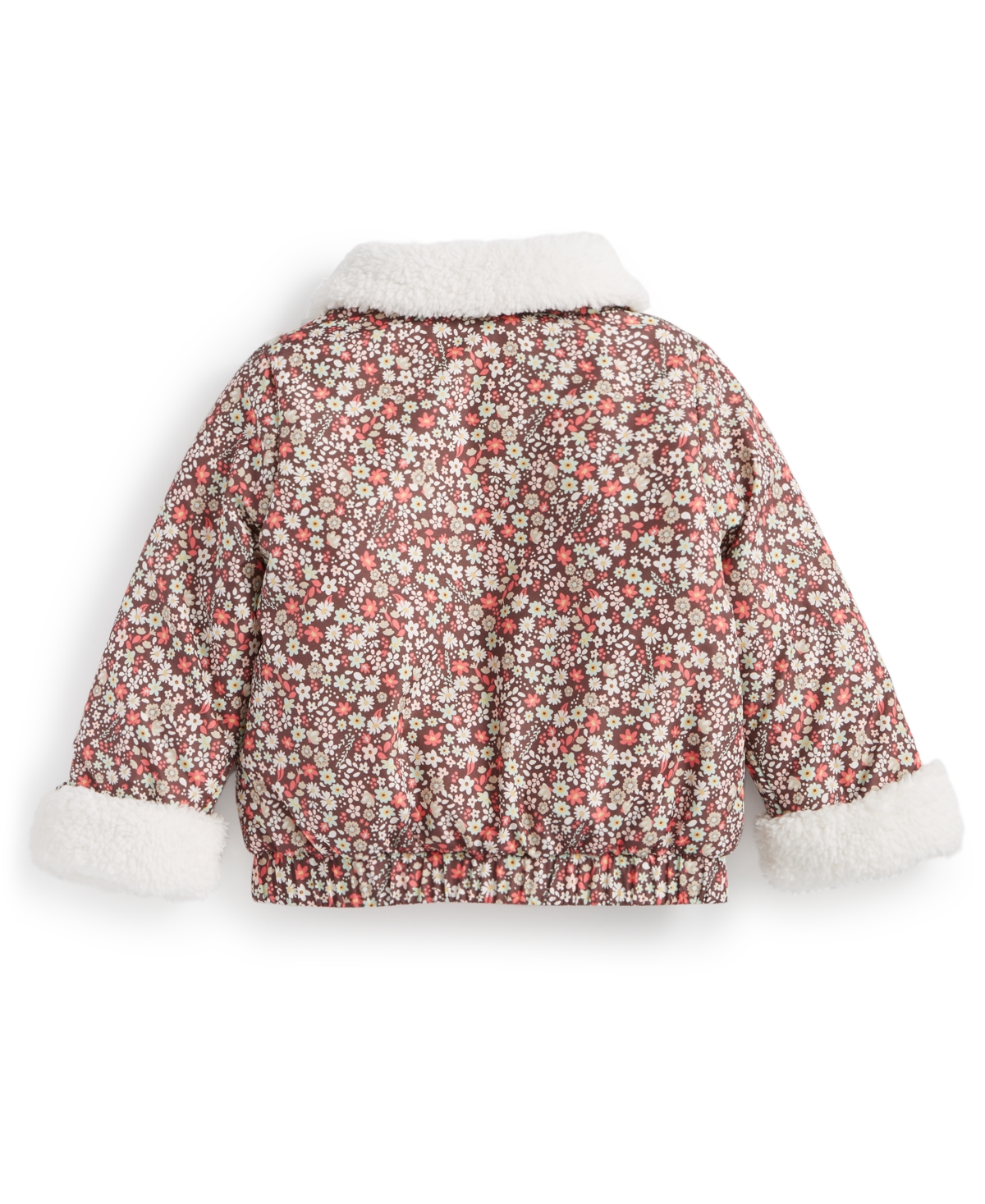 Shop First Impressions Baby Girls Floral Bomber Jacket, Created For Macy's In Bear Cub