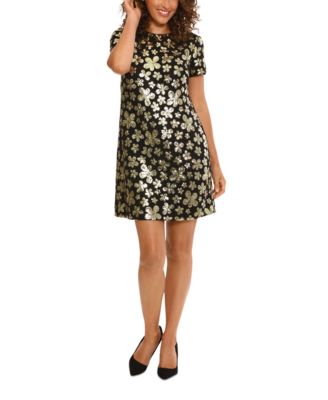 London Times - Women's Sequined Shift Dress