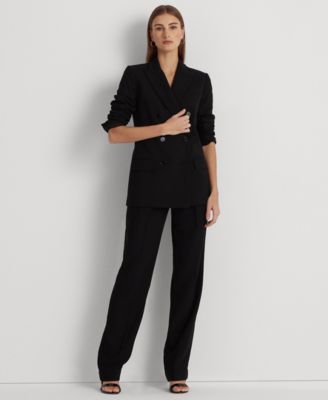 Women's Double-Breasted Wool Crepe Blazer