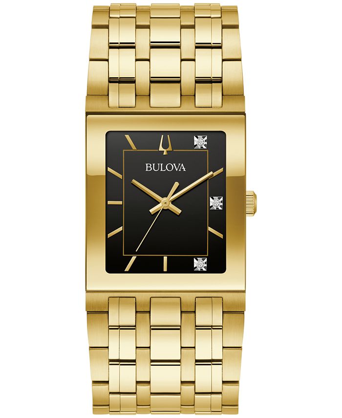 Bulova men's discount diamond watch macys