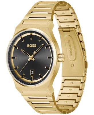 Men's Candor Gold Ion Plated Stainless Steel Bracelet Watch 41mm