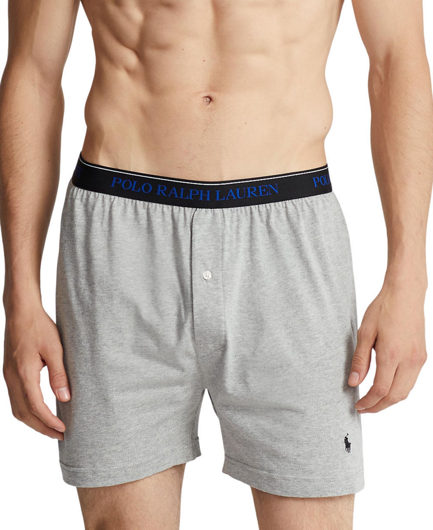 Трусы-боксеры Classic-Fit для мужчин, хлопок — Polo Ralph Lauren, цвет: Чёрный / Сапфировый — фото 6