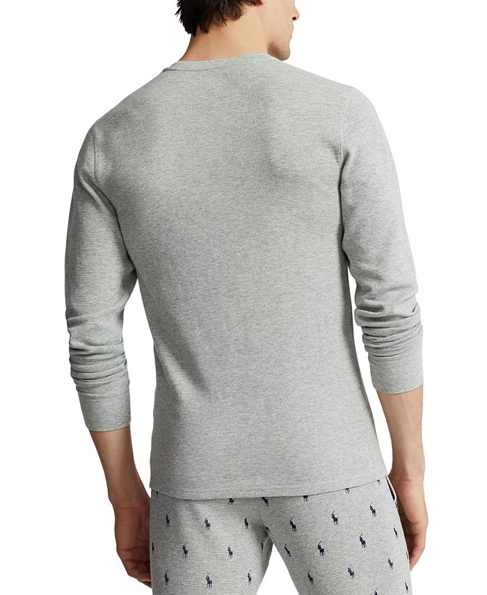 Polo Ralph Lauren Men's Bear WaffleKnit Thermal Sleep Shirt Macy's