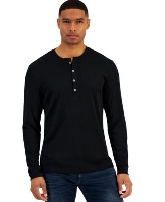 I.N.C. International Concepts - Men's Lightweight Ribbed Henley Shirt