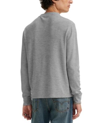 Chemise Thermique Manches Longues Levi's - Col 3 Boutons Type Henley, Maille Gaufrée Chaude, Près Du Corps - 12
