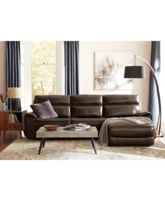 CLOSEOUT! Hutchenson Zero Gravity Leather Sectional Collection, Created for Macy's