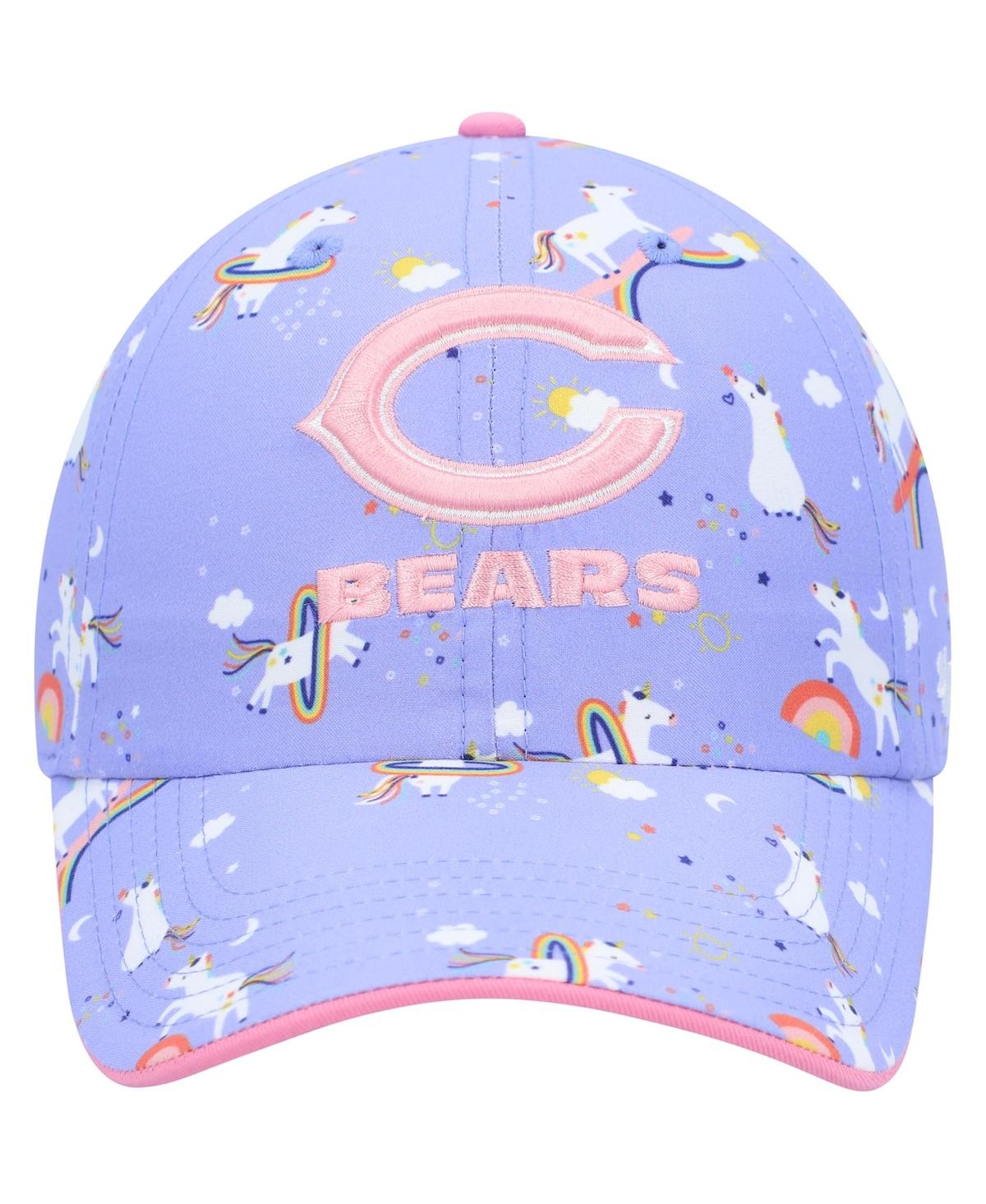 Shop 47 Brand Girls Preschool ' Purple Chicago Bears Unicorn Clean Up Adjustable Hat