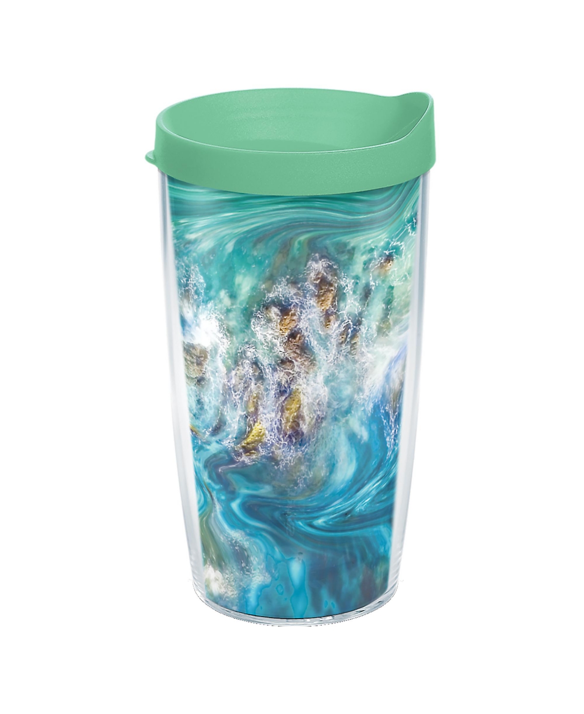 Tervis Tumbler Tervis Teal Splash Made In Usa Double Walled Insulated Tumbler Travel Cup Keeps Drinks Cold & Hot, 1 In Open Miscellaneous