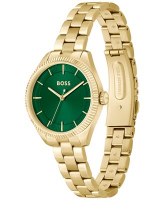 Women's Sage Quartz Ionic Plated Thin Gold-Tone Steel Watch 32mm