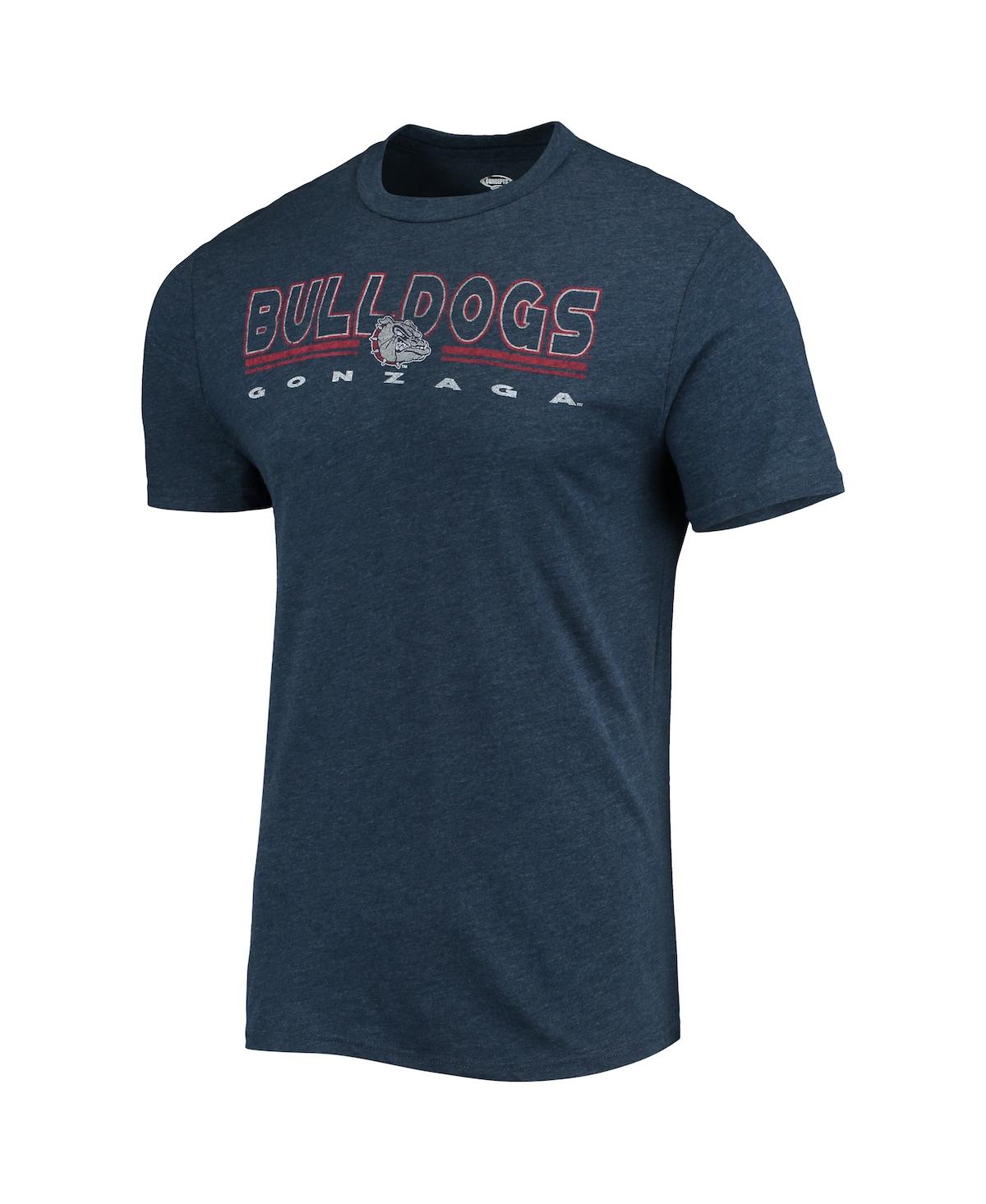 Shop Concepts Sport Men's  Heathered Charcoal, Navy Gonzaga Bulldogs Meter T-shirt And Pants Sleep Set In Heather Charcoal,navy