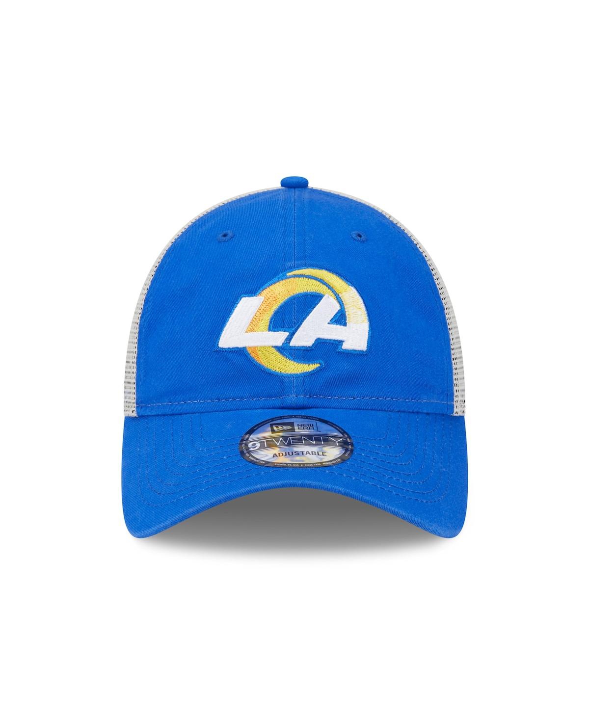 New Era Men's  Royal, Natural Los Angeles Rams Loyal 9twenty Trucker Snapback Hat In Royal,natural