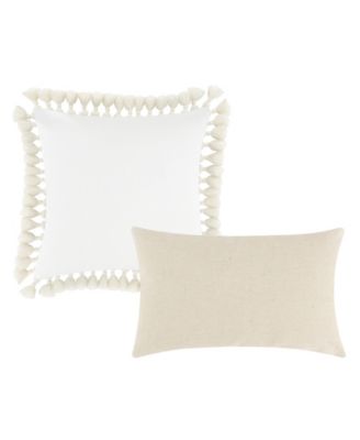 Atlantis Embellished Decorative Pillow Set, 12" x 20" & 18" x 18"