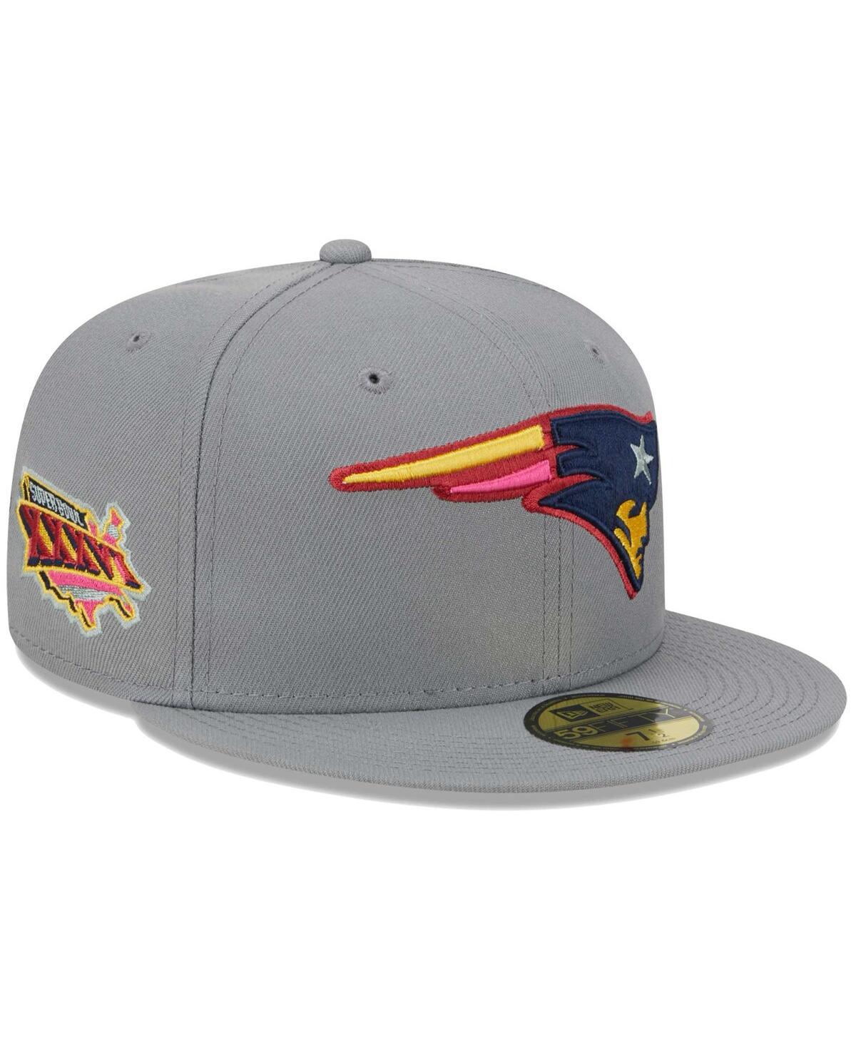 Shop New Era Men's  Gray New England Patriots Color Pack 59fifty Fitted Hat