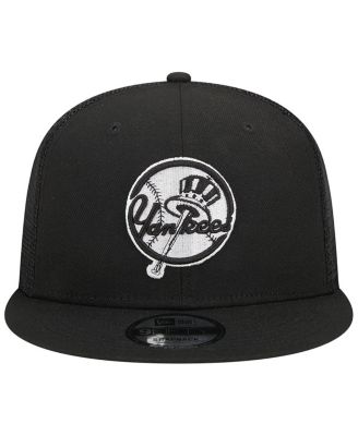 Men's Black New York Yankees Top Hat Trucker 9FIFTY Snapback Hat