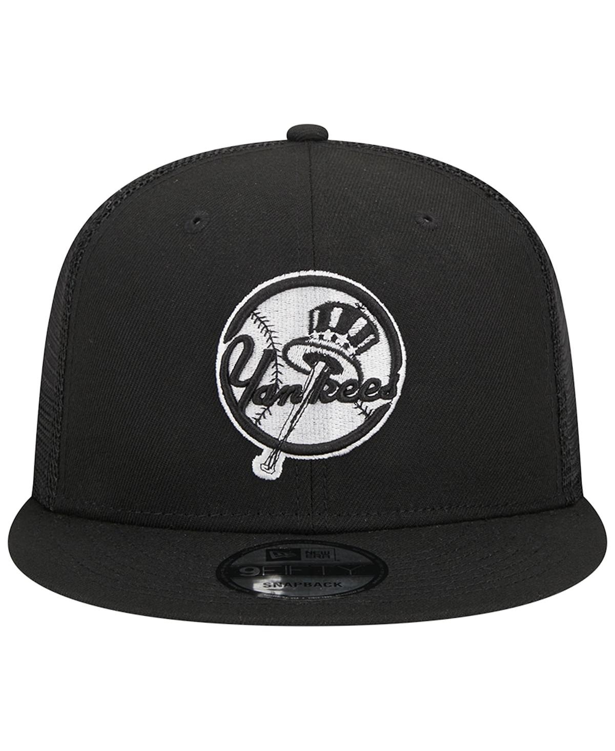 Men's New EraNew York Yankees Top Hat Trucker 9FIFTY Snapback Hat - Black
